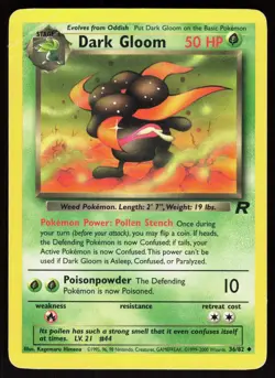 Dark Gloom 36/82 Uncommon Team Rocket Pokemon Unlimited Damaged - Image 1