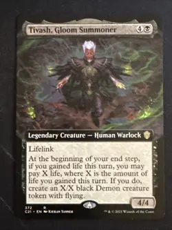 1x Tivash, Gloom Summoner (372) Extended Art Commander 2021 LP MTG Magic x1 MKE - Image 1