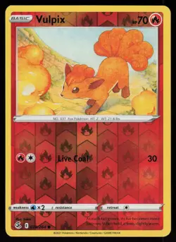Vulpix 028/264 Common Fusion Strike Pokemon Reverse Holo Lightly Played - Image 1