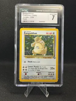 CGC 7 KANGASKHAN 5/64 HOLO JUNGLE POKEMON NEAR MINT - Image 1