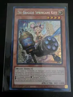 Tri-Brigade Springans Kitt BPRO-EN025 Secret Rare 1st Edition LP Yugioh - Image 1