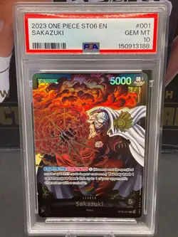 2023 One Piece English ST06-001 Sakazuki PSA 10 GEM MINT - Image 1