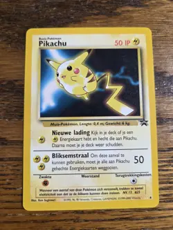 Pokemon Wotc Black Star Promo # 4 Dutch Movie Promo Pikachu Error card*read* - Image 1