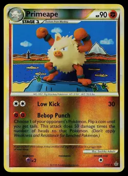 Pokemon Card - Primeape HGSS Unleashed 22/95 Reverse Holo Rare - Image 1