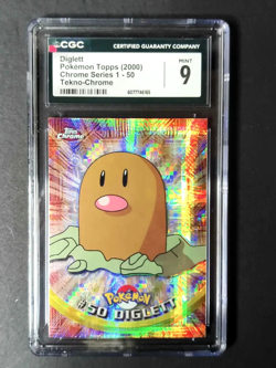 Pokemon Card - Topps Series 1 Diglett Tekno Chrome CGC 9 - Image 1
