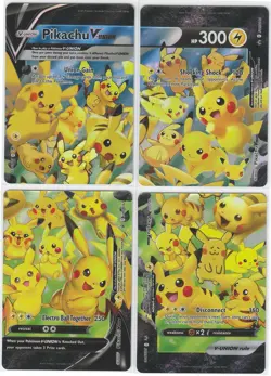Pikachu V-Union Full Set SWSH: Sword & Shield Promo Cards Holo - NM - Image 1