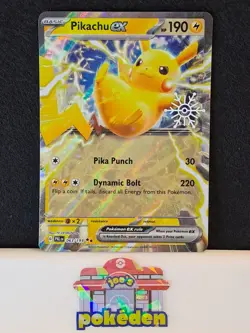 Pikachu ex Holiday Promo PAL-EN-063/193 : Holo Pokemon Card : Snowflake Stamp NM - Image 1