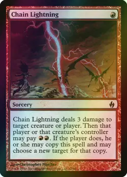 MTG Chain Lightning Foil ** Premium Deck Series: Fire and Lightning ** English - Image 1