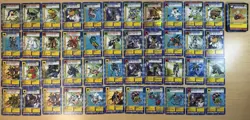 Vintage Base Set Digimon Cards From 1999 Over 50 Cards Including First Editions - Image 1