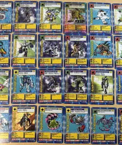 Vintage Base Set Digimon Cards From 1999 Over 50 Cards Including First Editions - Image 3
