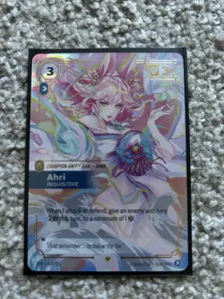 League of Legends Ahri Inquisitive Champion Unit SFD Alt Art Holo Card 227/221 - Image 3