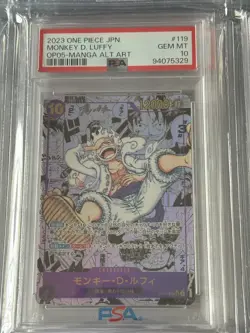 One Piece Card Game - Monkey.D.Luffy OP05-119 Manga Jap PSA 10 Japanese Comic - Image 1