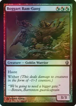 MTG Boggart Ram-Gang Foil ** Premium Deck Series: Fire and Lightning ** English - Image 1