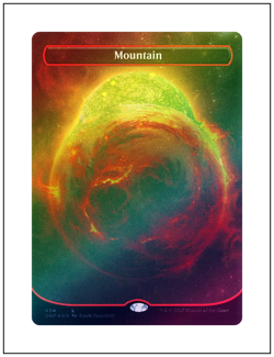 1x Mountain, Borderless Art Galaxy Foil 494 - Planet Art, Unfinity, Magic MTG NM - Image 1