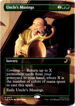 Uncle's Musings (Borderless FOIL) Avatar: The Last Airbender: Eternal-Legal MTG - Image 2