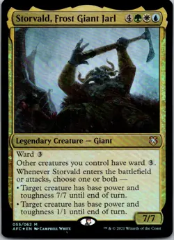 Storvald, Frost Giant Jarl 55 Foil Commander: AFR MTG NM - Image 1