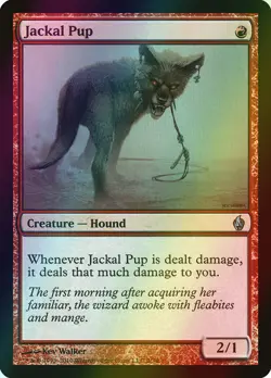 MTG Jackal Pup Foil ** Premium Deck Series: Fire and Lightning ** English - Image 1