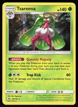 Tsareena 20/149 Holo Holo Rare SM Base Set Pokemon Holo Lightly Played - Image 1