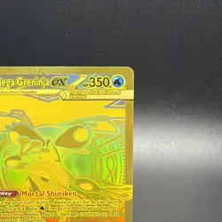 Pokemon Mega Greninja ex Chaos Rising Full Art Gold Holo 122/086 - Image 2