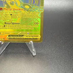 Pokemon Mega Greninja ex Chaos Rising Full Art Gold Holo 122/086 - Image 3