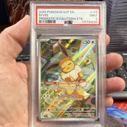 Eevee Pokemon SV: Scarlet & Violet Promo 173 Holo Prismatic ETB PSA 9 2025 - Image 1
