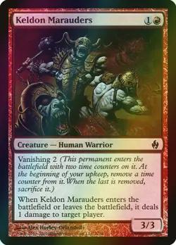 MTG Keldon Marauders Foil ** Premium Deck Series: Fire and Lightning ** English - Image 1
