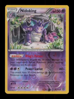 REVERSE HOLO NIDOKING RARE 45/114 LP POKEMON - Image 1