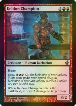 MTG Keldon Champion Foil ** Premium Deck Series: Fire and Lightning ** English - Image 1