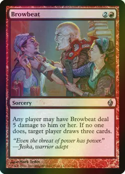 MTG Browbeat Foil ** Premium Deck Series: Fire and Lightning ** English - Image 1