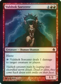 MTG Vulshok Sorcerer Foil ** Premium Deck Series: Fire and Lightning ** English - Image 1