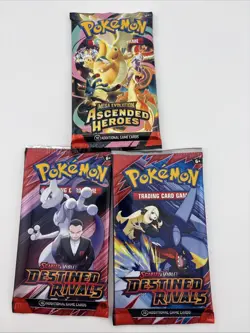 Pokemon TCG Ascended Heroes and 2 Destined Rivals Booster Packs Sealed English - Image 1