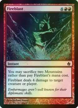MTG Fireblast Foil ** Premium Deck Series: Fire and Lightning ** English - Image 1