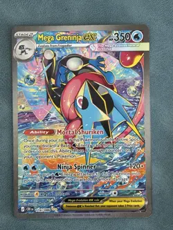 Pokemon TCG Mega Greninja EX 116/086 SIR Chaos Rising Ultra Rare Full Art NM/M - Image 1