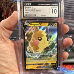 Morpeko V Pokemon Shining Fates 037/072 Ultra Rare Holo CGC 10 2021 - Image 1