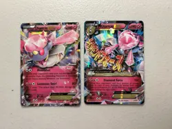 Pokemon XY Promos Diancie EX XY43 MP + M Diancie EX XY44 MP - Image 1