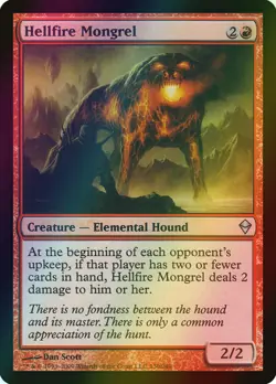 MTG Hellfire Mongrel Foil ** Zendikar ** English - Image 1