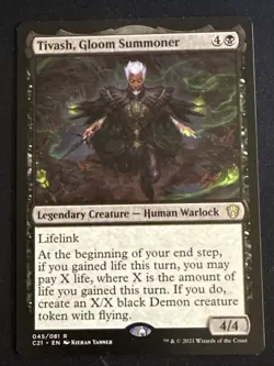 1x Tivash, Gloom Summoner (045) Commander 2021 LP MTG Magic x1 MKE - Image 1
