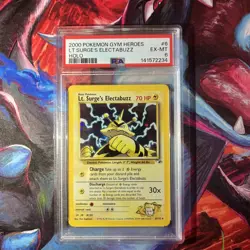 Pokemon Lt. Surges Electabuzz Holo Gym Heroes 2000 #6 PSA 6 - Image 1