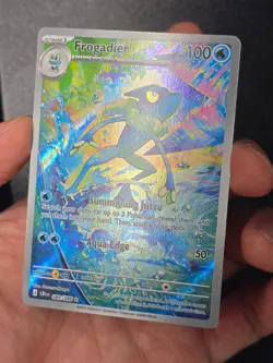 💧 Pokemon Frogadier CRI 89/86 🐸 Chaos Rising IR + *GOLD HOLO & FRAME SLEEVES* - Image 5