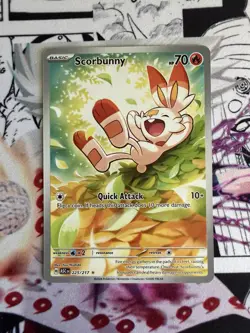 Scorbunny 225/217 ASC Rare Holo Yuu Nishida 2026 English Pokemon TCG - Image 2