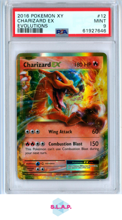 CHARIZARD EX POKEMON XY EVOLUTIONS 2016 12 PSA 9 - Image 1