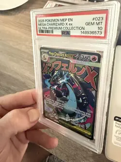 PSA 10 2025 POKEMON MEP EN PROMO 023 MEGA CHARIZARD X EX UPC - Image 5