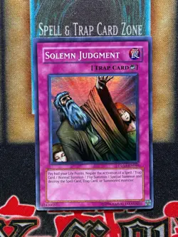 Yugioh Solemn Judgment DLG1-EN046 Super Rare LP - Image 1