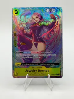 One Piece TCG Jewelry Bonney OP08-105 Alternate Art Foi NM - Image 1