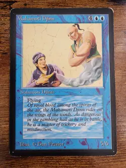 MTG Mahamoti Djinn ⭐BETA MP+/LP-⭐ ⭐10 REAL HQ PICS! ⭐Rare Vintage 1993 Magic - Image 1