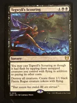 1x Tegwyll's Scouring (16) Wilds of Eldraine Commander LP MTG Magic x1 MKE - Image 1