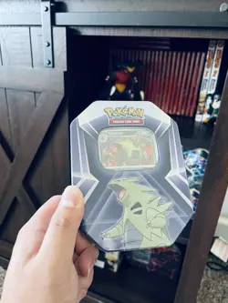 🔥 Tyranitar Triple Whammy Collectors Tin - Pokemon TCG - Factory Sealed - Image 1