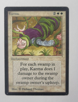 Beta Karma Uncommon LP Magic the Gathering Card - Image 1