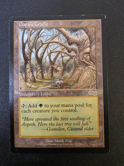 Gaea's Cradle Urza's Saga Legendary Land Green Rare Mark Zug 321/350 1998 MTG - Image 1