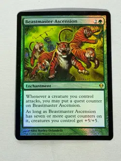 MTG FOIL Beastmaster Ascension Zendikar Magic the Gathering - Image 1